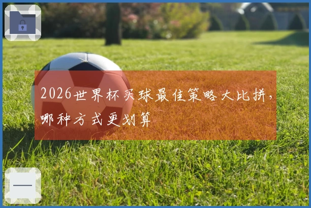 2026世界杯买球最佳策略大比拼，哪种方式更划算